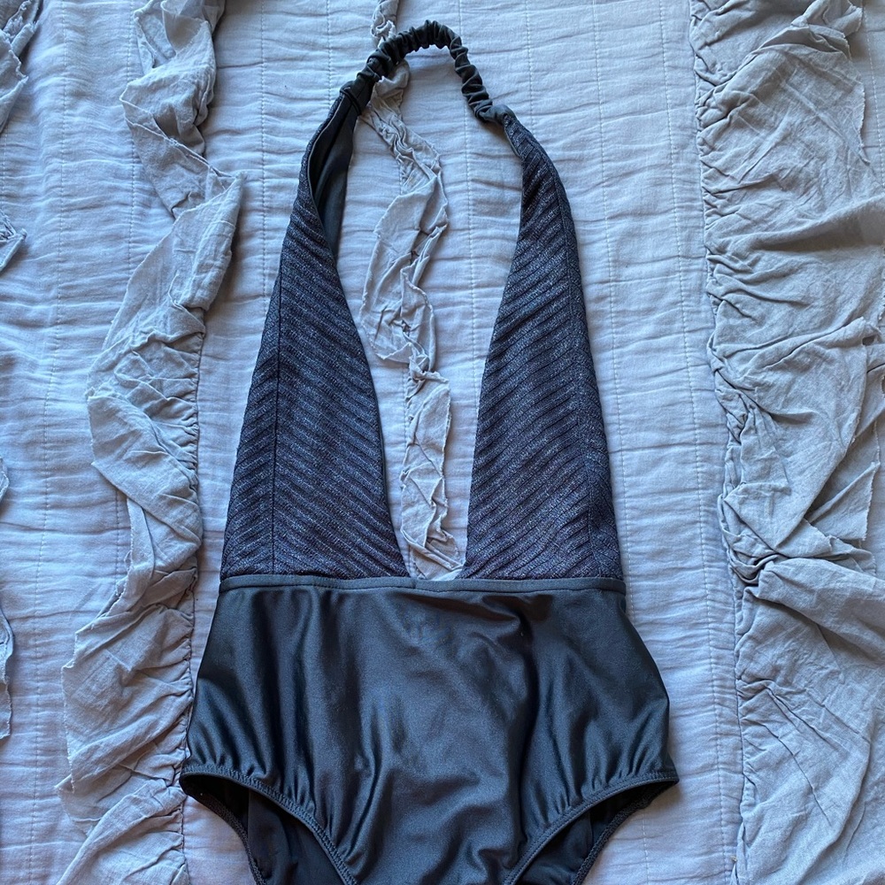 Gray Glitter Bodysuit